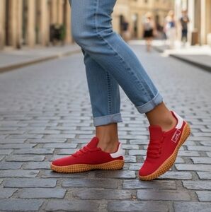 NWT Red Sneakers Size 40. 8.5 US